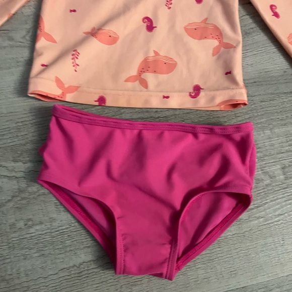 Carters Long Sleeve Rashguard Swimsuit Set - Picture 3 of 8